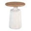 Table d'appoint Goblet - brun et blanc