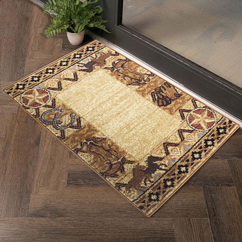 Living Room Southwest Area Rug, Accent Rug, Western Frontier Exclusive Area Rug, Rectangle 2' x 3'