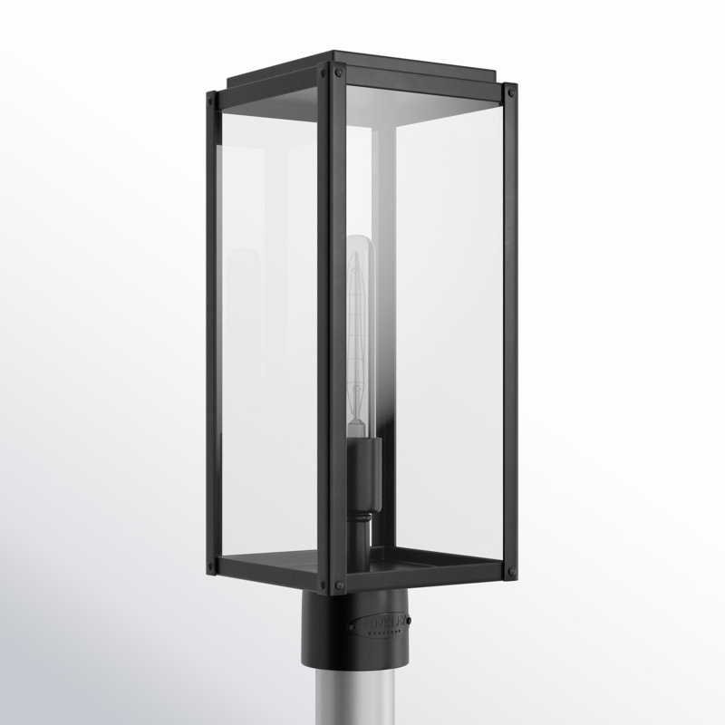 Tête de lanterne câblée à 1 lumière Caliana, Noir, H 19,25 po x l 8,75 po x P 8,75 po