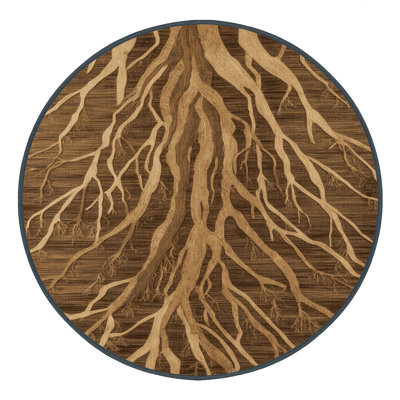 Machine Washable Nature Brown Area Rug