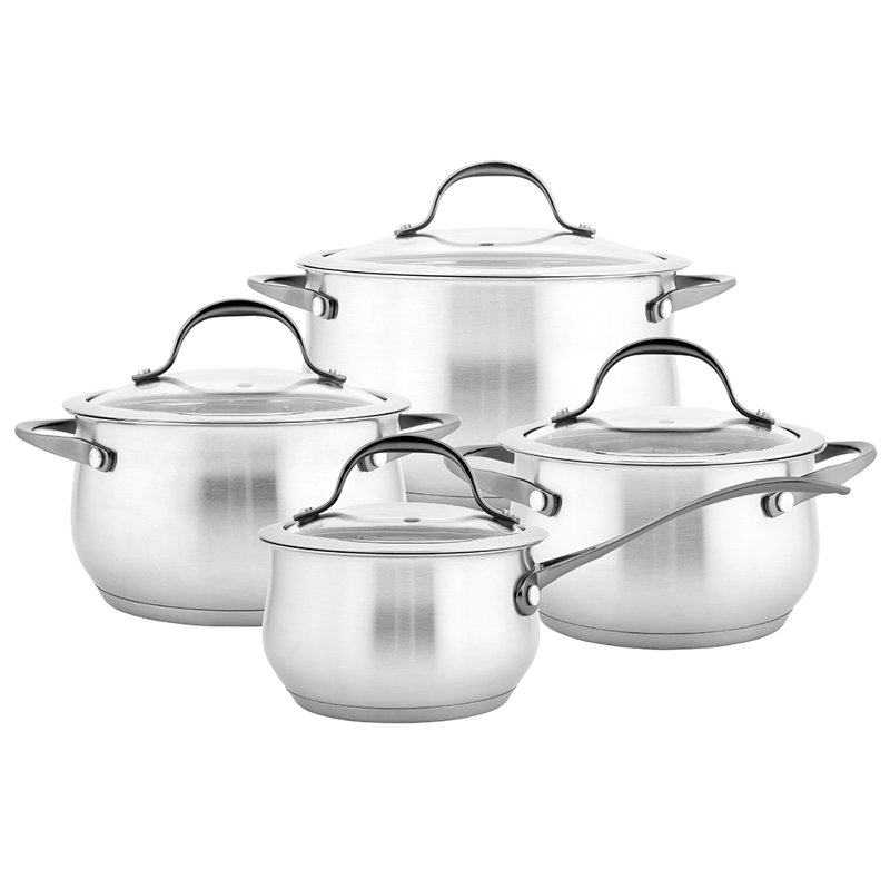 8 - Piece Stainless Steel Cookware Set