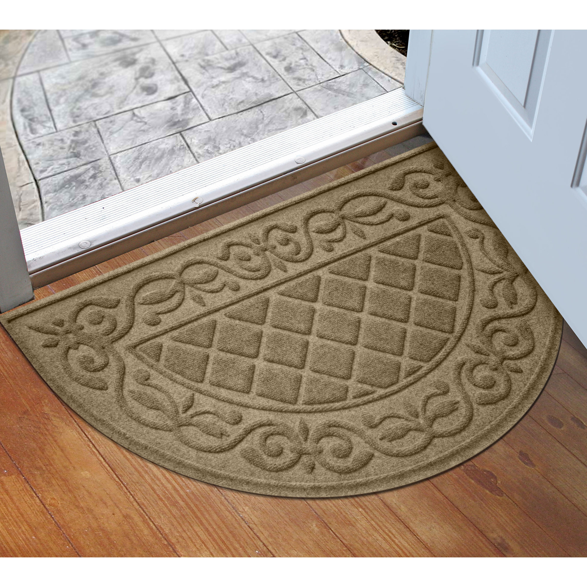 WaterHog Tristan 24 in. x 39 in. Indoor Outdoor Door Mat, Camel