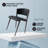 Ojani Leather Dining Chair, Modern Mid Century Upholstered Chair with Iron Legs, Comfortable Waterproof Accent Chair for Kitchen, Living Room, and Restaurant-1887407954