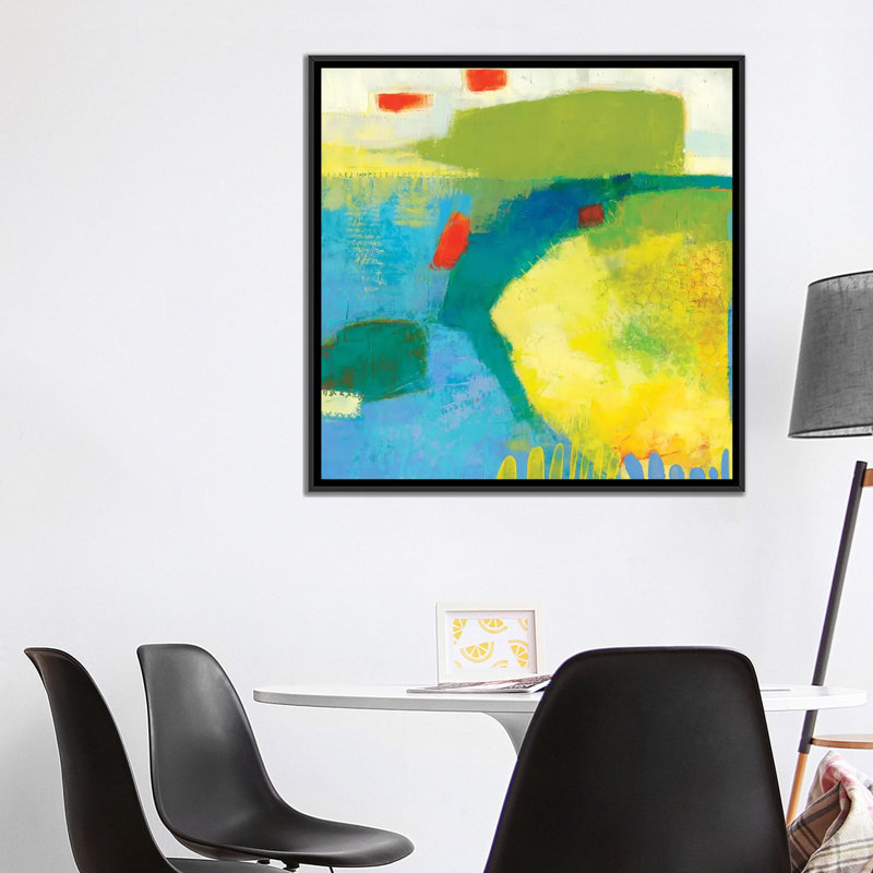 « keswick iv », impression sur toile, H 18 po x l 18 po x P 1,5 po, Toile avec cadre noir, Pas de tapis