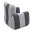 Fauteuil à billes en tissu bicolore rayé de grande taille-127829041-129347272