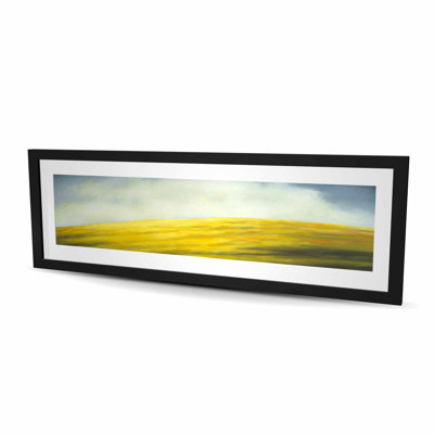 Hillock - Yellow Mountains Framed Matted Print | Home Decor
