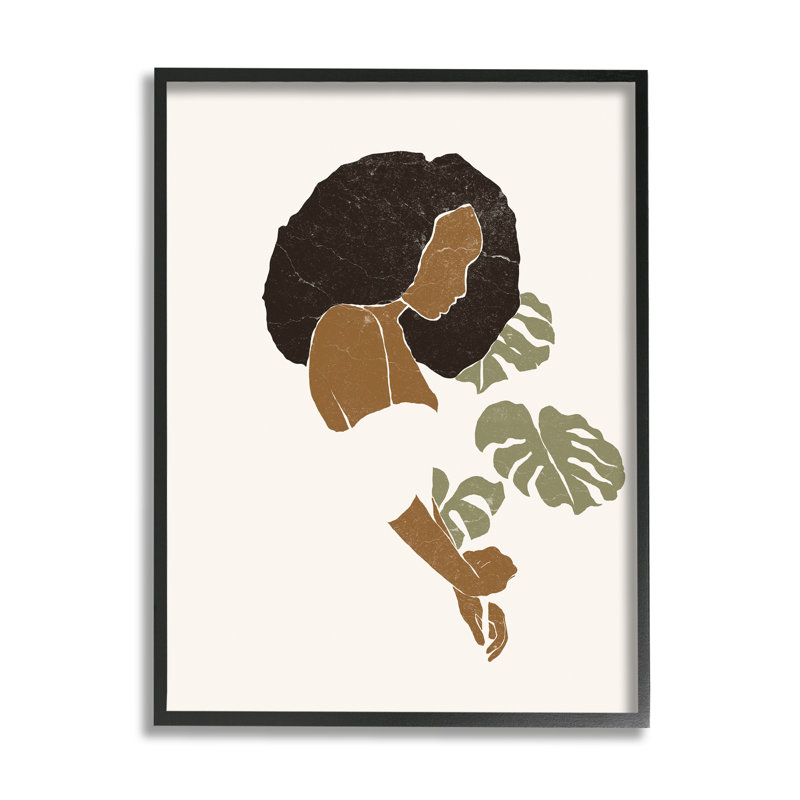 Abstrait, portrait féminin, monstres, tons de terre minimalistes par Yuyu Pont - impression sur toile tendue
