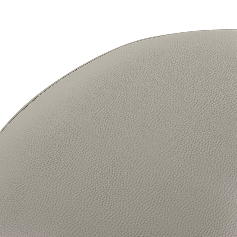 Repose-pieds rond en cuir Pu, Gris éléphant