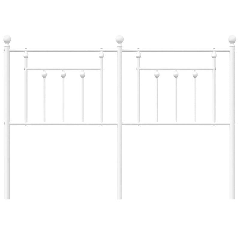 Metal Headboard 140 Cm, 97cm H x 146cm W x 3cm D, White