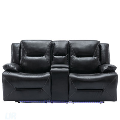 Fauteuil de cinéma inclinable 2 places avec éclairage DEL, porte-gobelets et rangement pour un confort et une commodité ultimes