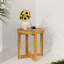 Table d'appoint en bois d'acacia durable de style rond rustique, parfaite pour un usage domestique