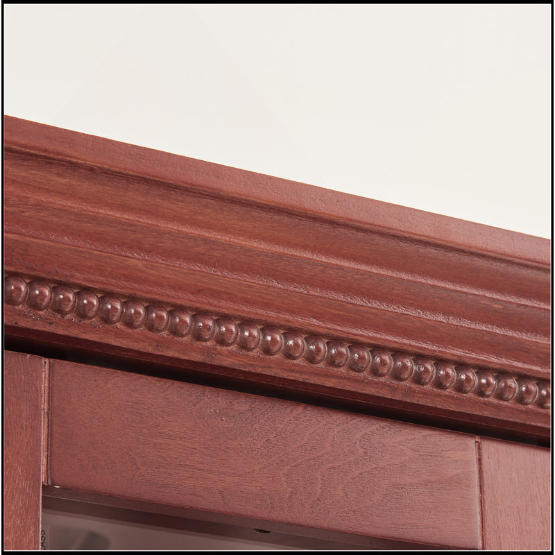 Exquisite Lighted Corner Display Cabinet With Adjustable Shelves And Tempered Glass Door, Cherry