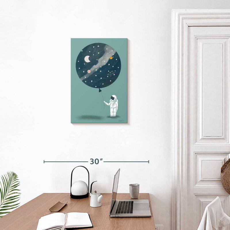 Ashelle astronaute ballon, H 24 po x l 16 po