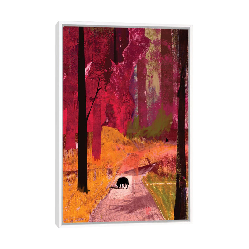 Chien, 2013 - reproduction d'art murale - toile encadrée, H 48 po x l 32 po, Impression encadrée sans passe-partout, Blanc