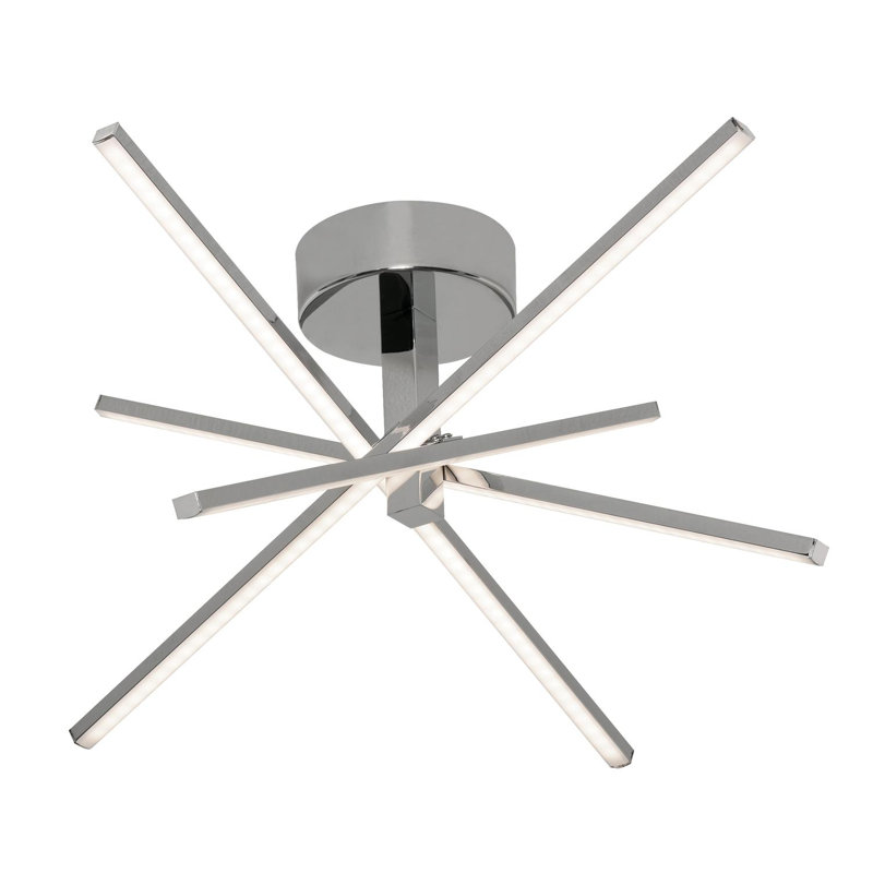 Iuturna Acrylic LED Semi Flush Mount, Polished Chrome