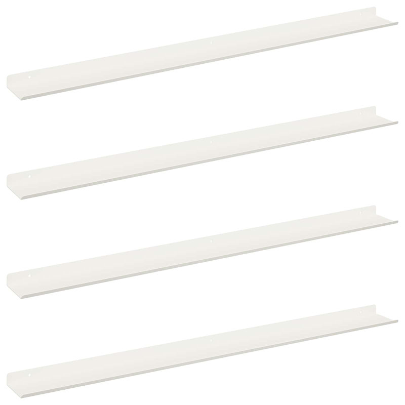 Steel Floating Shelf, White