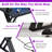 Integrated Charging & LED Gaming Desk with Monitor Stand, 180 Inch Melamine Desktop-1923535447
