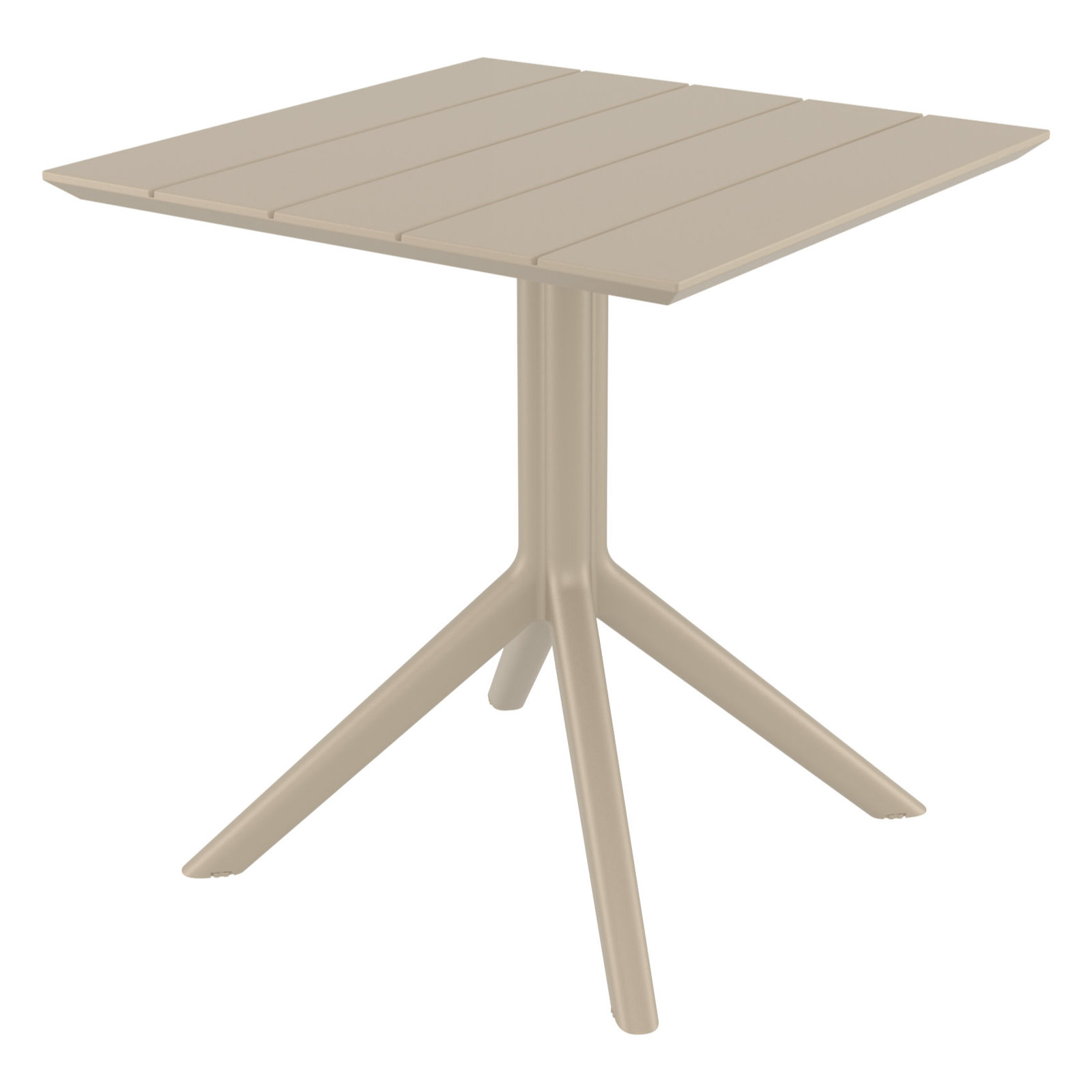 Kittson Patio Dining Table, Taupe, 29" H x 27.5" W x 27.5" D