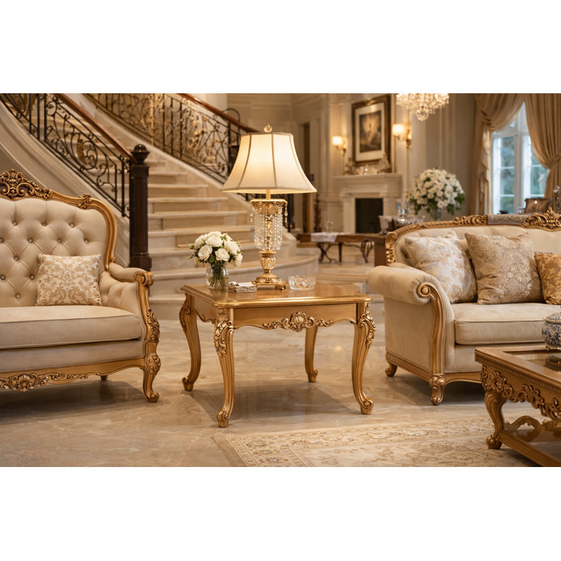 Gumersindo Solid Wood Top End Table