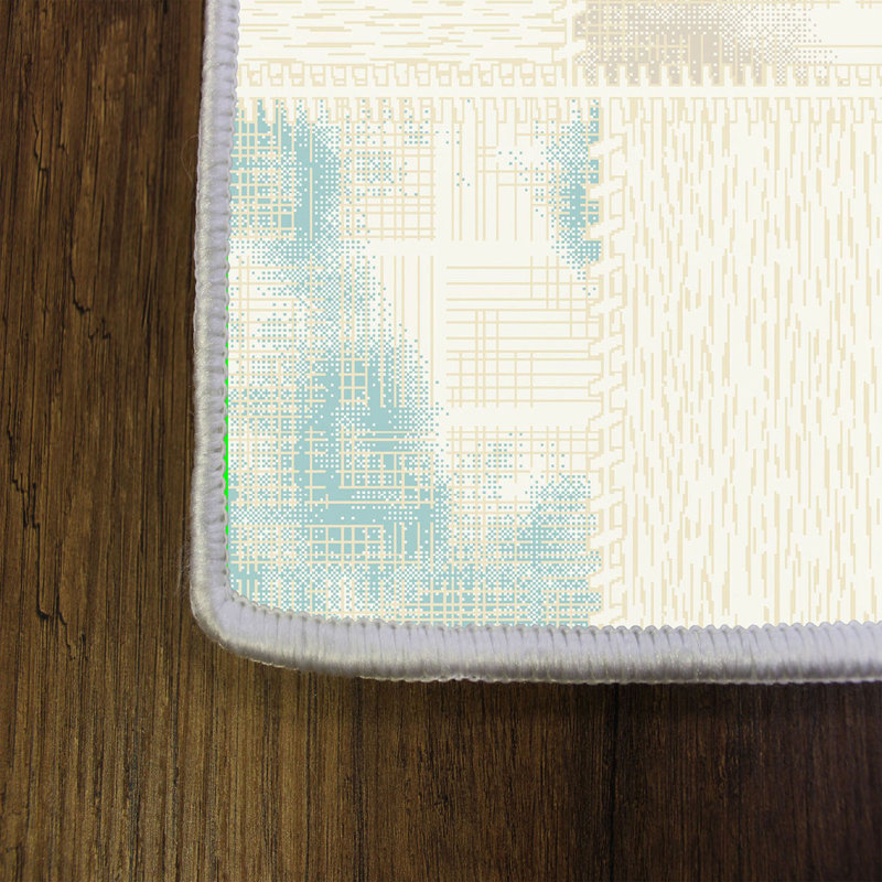 Tapis de couloir doux (2,6 x 4,9 pi), 100% polyester, hauteur de poils de 0,3 po | Antibactérien, antidérapant, 650 g / m² | Lavable à la machine, impression numérique 3D | Parfait pour le salon, le vestibule et la chambre à coucher