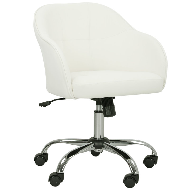Velvet Office Chair, Cream 