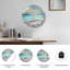Horloge murale décorative en verre Ocean Waves-1758372767