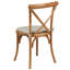 Chaise de bistro empilable à dossier croisé en bois avec coussin Aroust Series-1980228609-1880886582