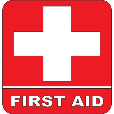Décalcomanie murale en croix de sécurité médicale first aid