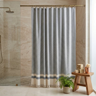 Pixel Turkish Cotton Shower Curtain