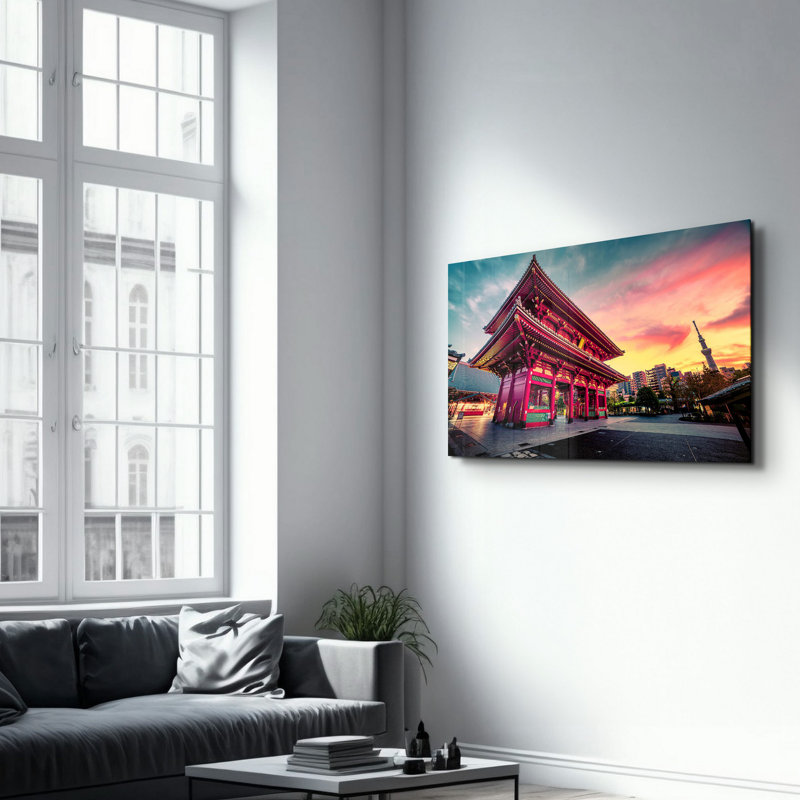 Élégante peinture murale en verre trempé de 13,8 po x 21,7 po | 100% verre trempé, épaisseur: 0,16 pouce | Imprimé UV pour des couleurs éclatantes | Parfait pour la décoration intérieure, le salon et les espaces de bureau