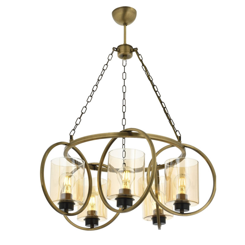 Lustre en roue de chariot à 1 lumière
