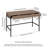 47.9" Wide Fluted Writing Desk with 3 Storage Drawers — Antiqued Gray Oak Mid-Century Modern Steel Desk for Home Office | Vera-1264998092