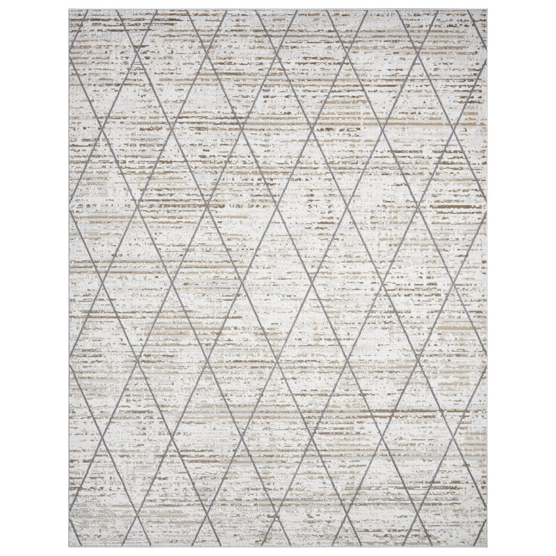 Bunnell Diamond Lattice Area Rug, Rectangle 9'6"x13'