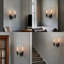 Applique murale industrielle rustique avec abat-jour en verre transparent Phansthy-326062195-326062201-326062204