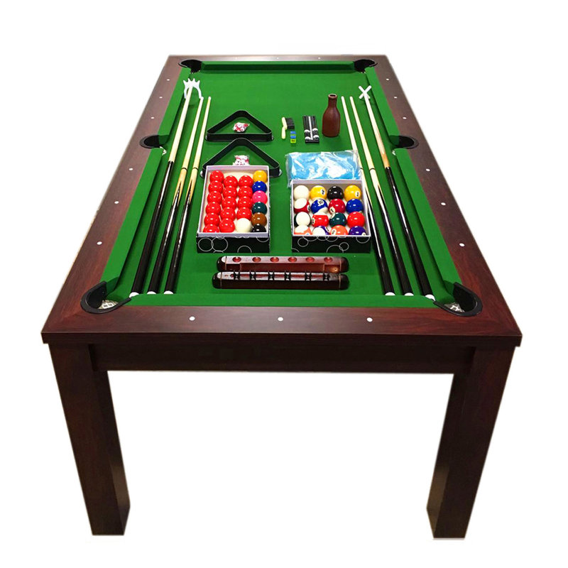 7 ft Billiard Table Convertible into a Table, Green