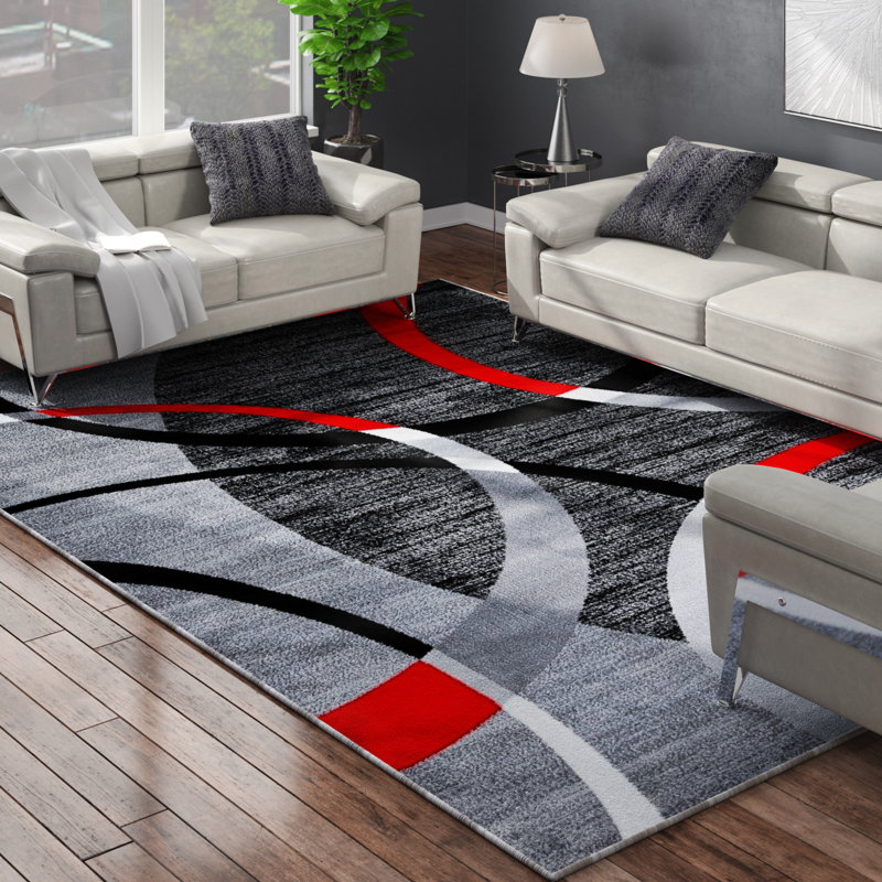 Cobbett Abstract Indoor Rug, Rectangle 6'5'' x 9'2''