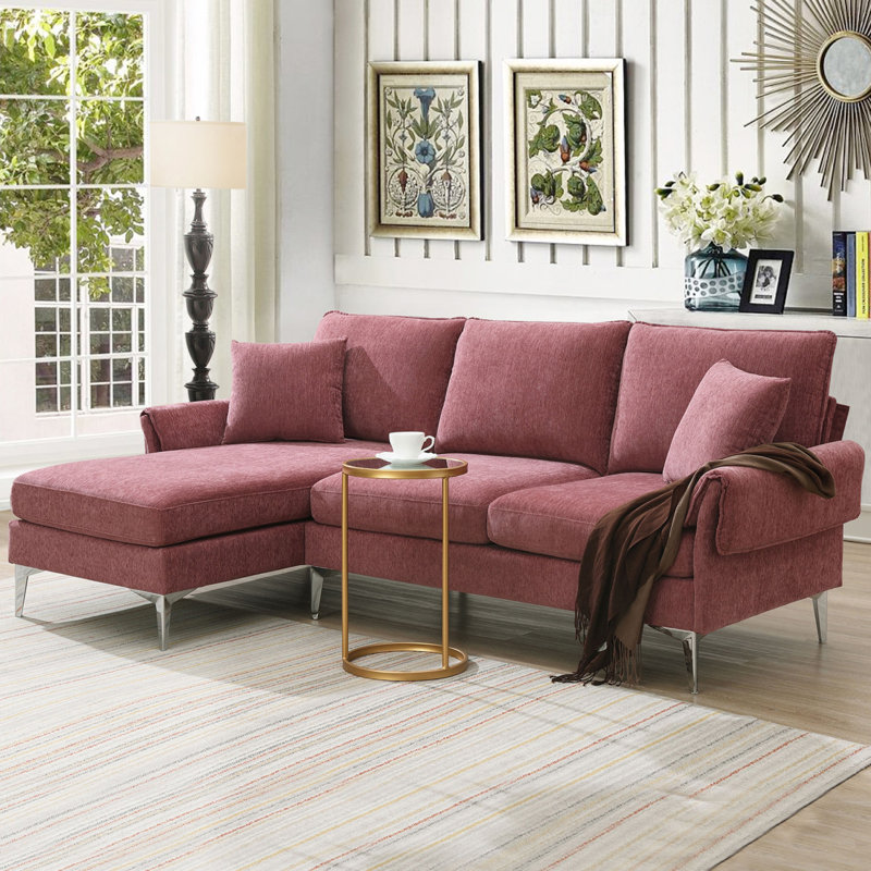 Canapé moderne modulaire en L Chenille