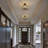 3-Matte black dimmable iron Flush mount light