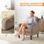 Chaise d'appoint de style Mid-Century moderne en bois massif avec coussin en T de 29 po de largeur -111518320
