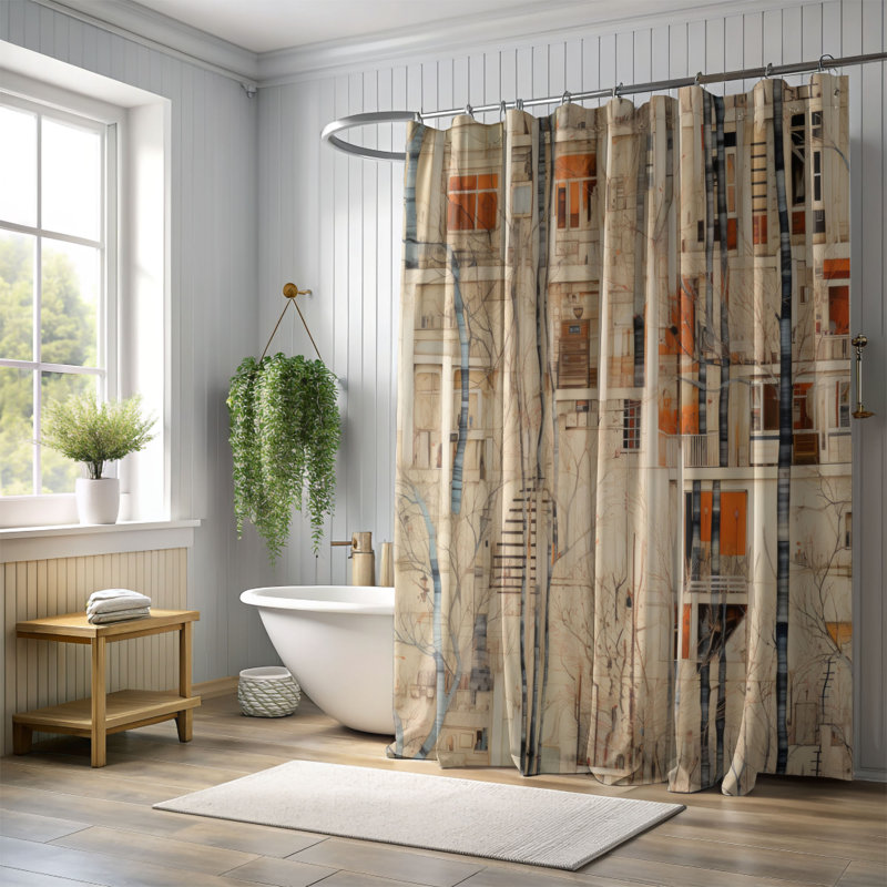 Rideau de douche Ingelotte, H 74 po x l 71 po
