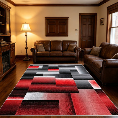 1PC Geometric Area Rugs, Soft & Comfortable, All Seasons, Easy to Maintain, Machine Washable, Indoor Floor Mat for Living Room, Bedroom, Dining Room, Hallway, Office, Patio, Home & Outdoor Decor