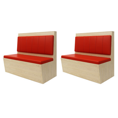 Burger Place Coffee Shop Restaurant Bakery Bench Faux Leather Upholstered Bench