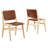 Saoirse Faux Leather Wood Dining Side Chair-99160819-99160820