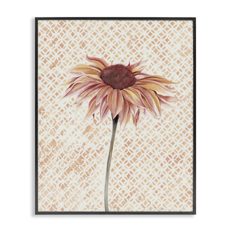 Tournesol sur giclée encadrée, par Cady, H 14 po x l 11 po, Giclée encadrée noir minuit