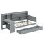 Daybed With 3 Drawers, USB Ports And Desk-426806447