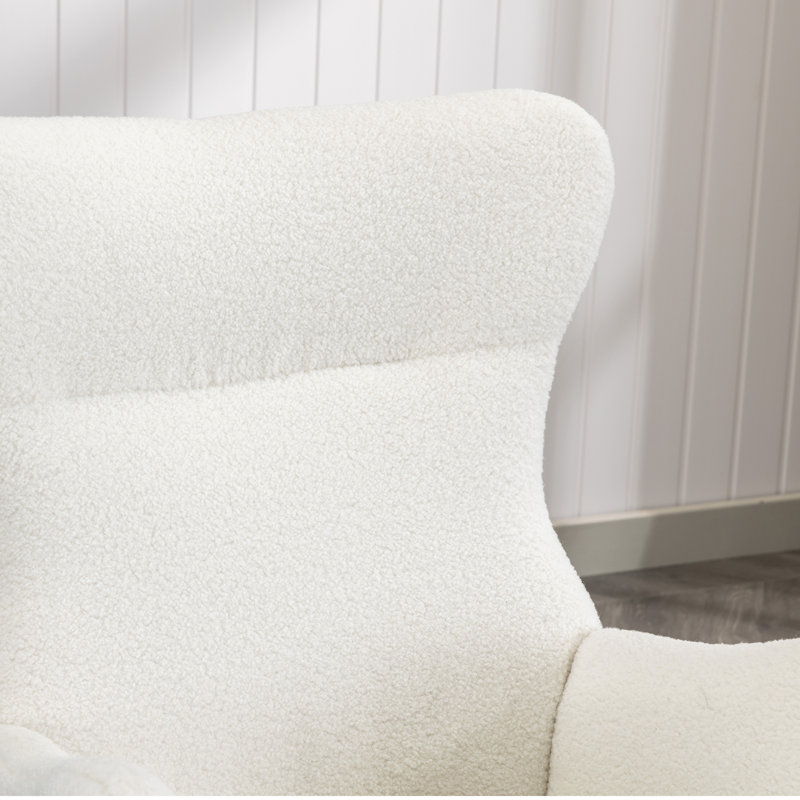 Chaise berçante en métal, Ivoire