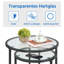 Sibrina Glass Top Side Table Set
