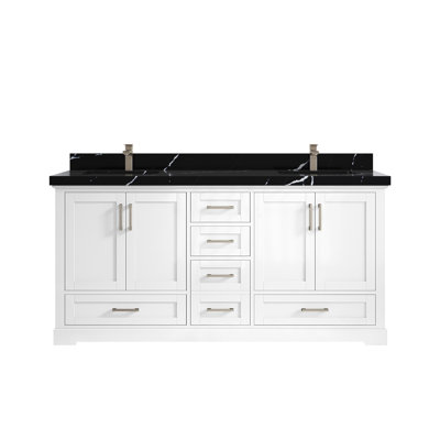 Esin 72"" Double Bathroom Vanity Set -  Wildon HomeÂ®, 3E1C4EB149B94813A2919FE125F1C0D5