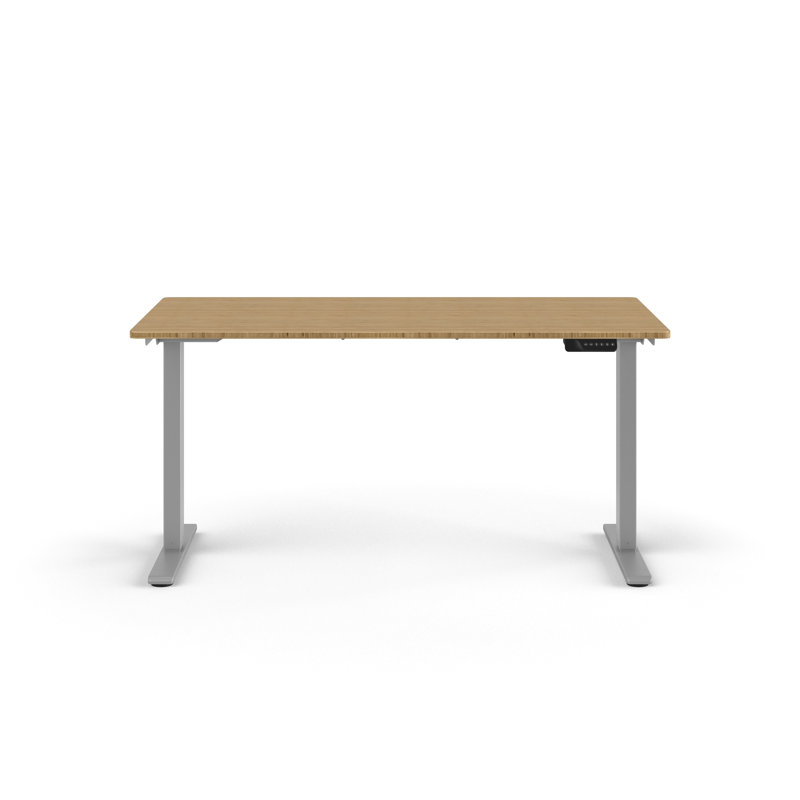 eFloat Go 2.0 Height Adjustable Standing Desk, 58"W x 29" D, Bamboo