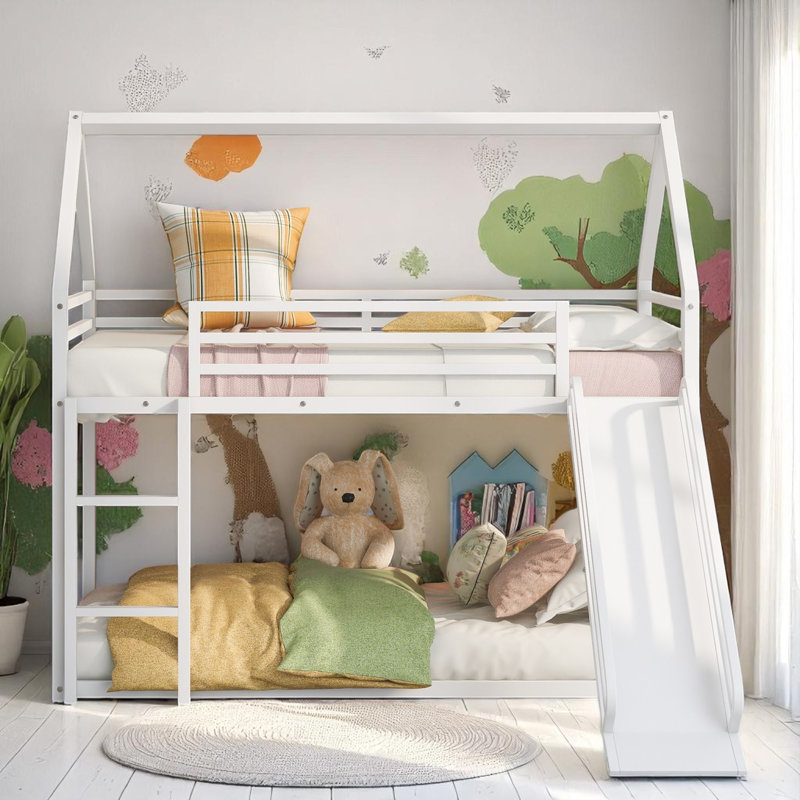 Jacki Kids Twin Over Twin Bunk Bed, White